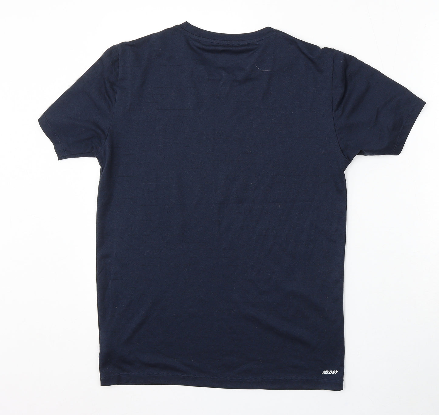 New Balance Mens Blue Polyester T-Shirt Size S Round Neck - Gym & Training