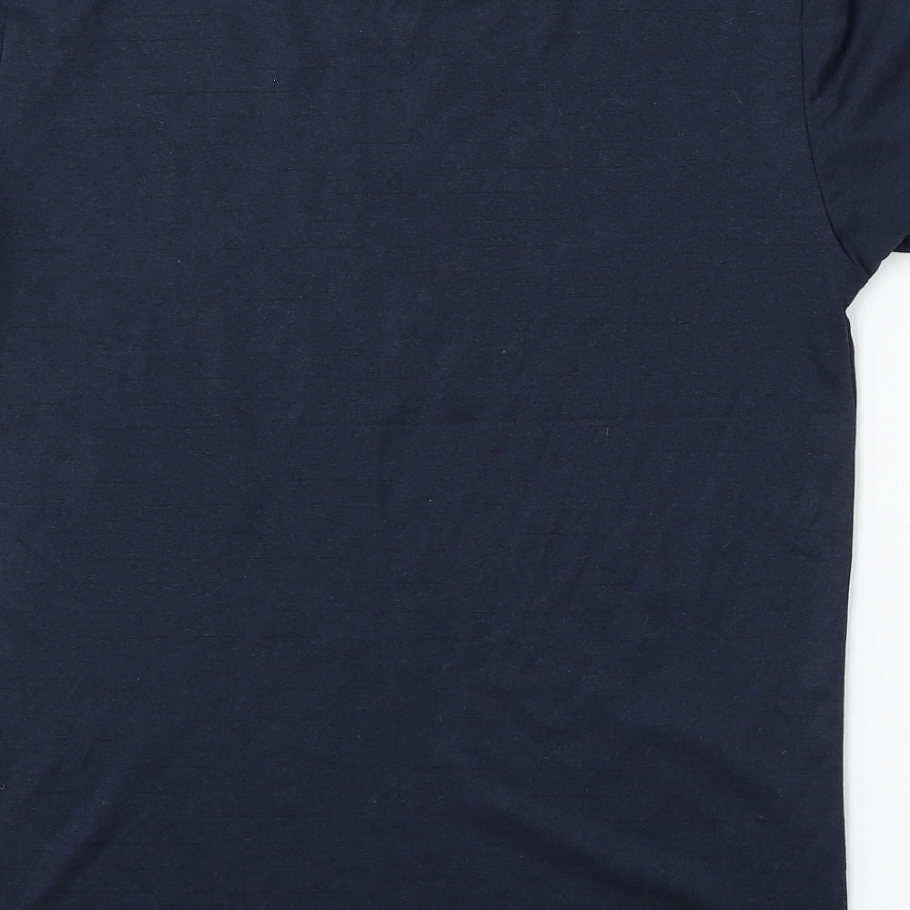 New Balance Mens Blue Polyester T-Shirt Size S Round Neck - Gym & Training