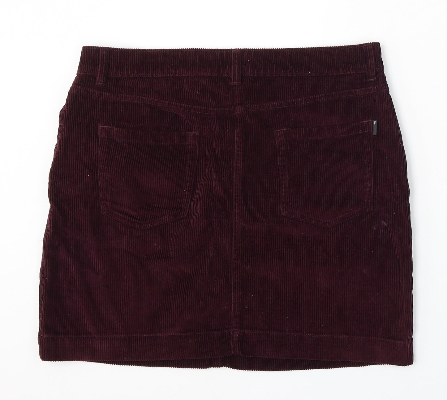 NEXT Womens Purple Cotton A-Line Skirt Size 14 Button