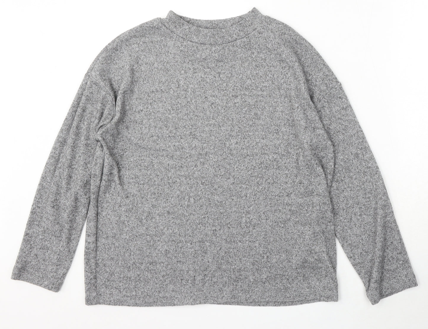 F&F Womens Grey Round Neck Polyester Pullover Jumper Size M