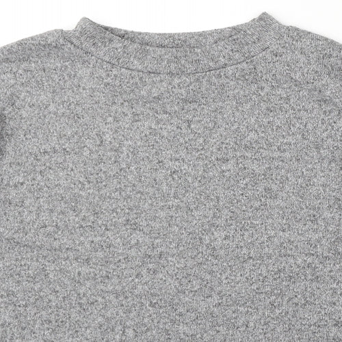 F&F Womens Grey Round Neck Polyester Pullover Jumper Size M