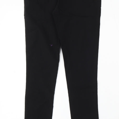 Peacocks Womens Black Cotton Jegging Jeans Size 10 L28 in Regular