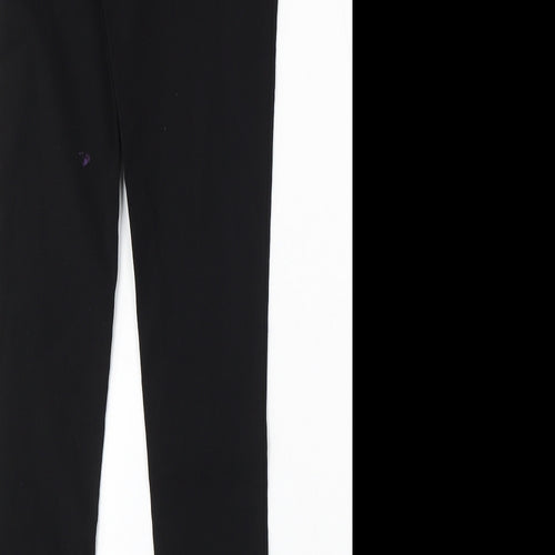 Peacocks Womens Black Cotton Jegging Jeans Size 10 L28 in Regular