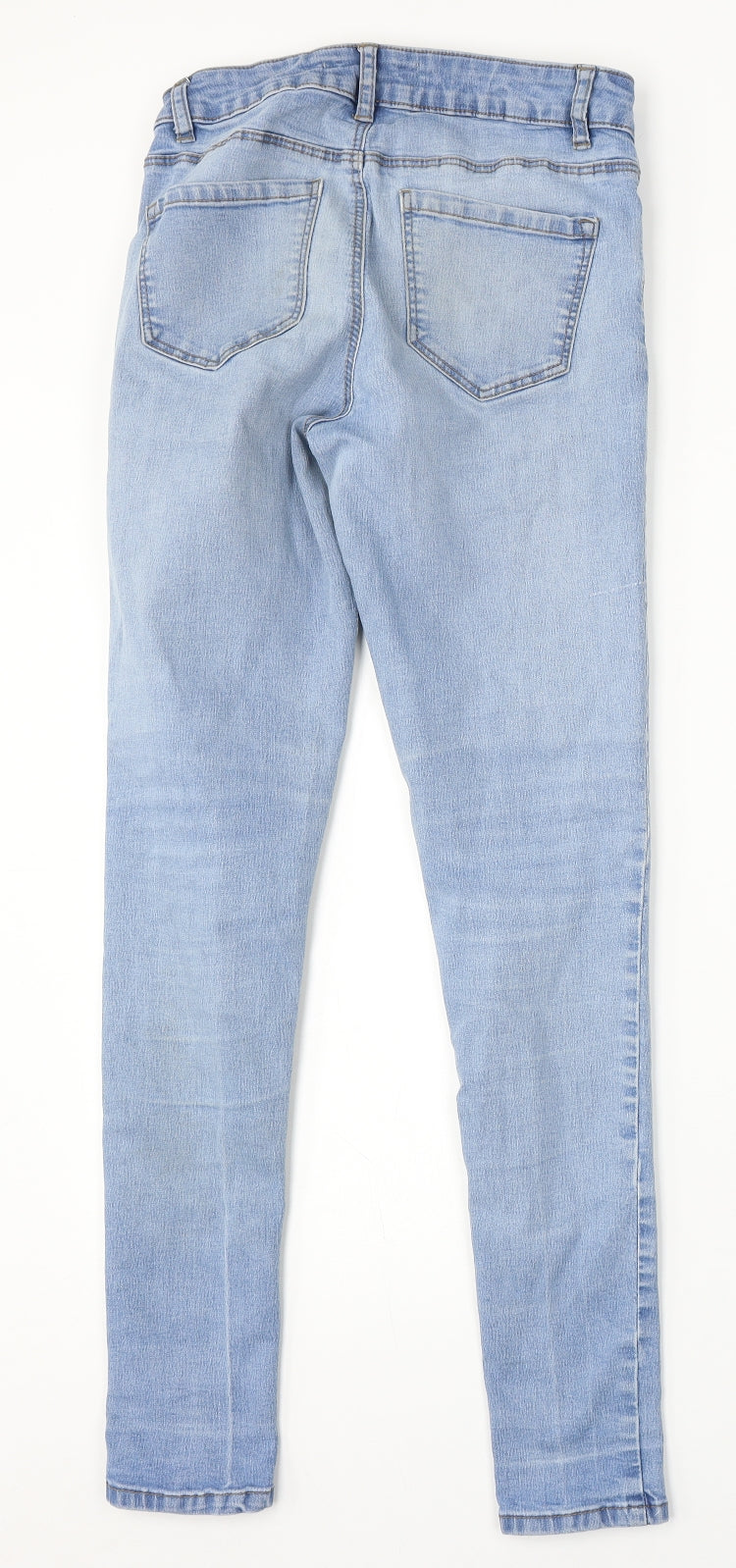 George Womens Blue Cotton Skinny Jeans Size 8 L31 in Regular Button