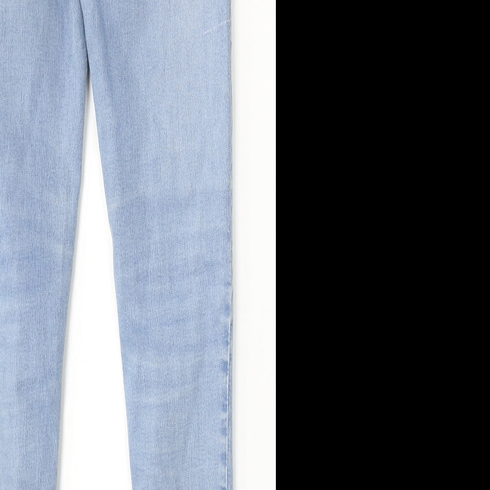 George Womens Blue Cotton Skinny Jeans Size 8 L31 in Regular Button