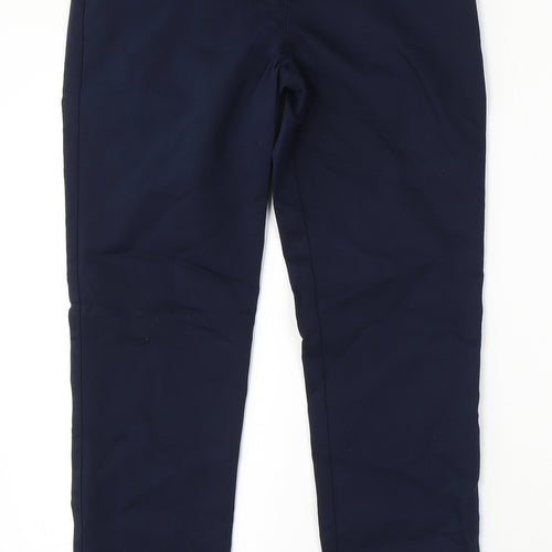 BB Womens Blue Polyester Trousers Size 30 in L27 in Regular Hook & Eye