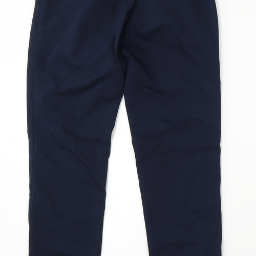 BB Womens Blue Polyester Trousers Size 30 in L27 in Regular Hook & Eye