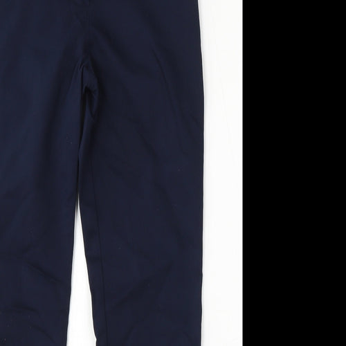 BB Womens Blue Polyester Trousers Size 30 in L27 in Regular Hook & Eye