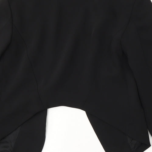 Topshop Womens Black Polyester Jacket Blazer Size 6