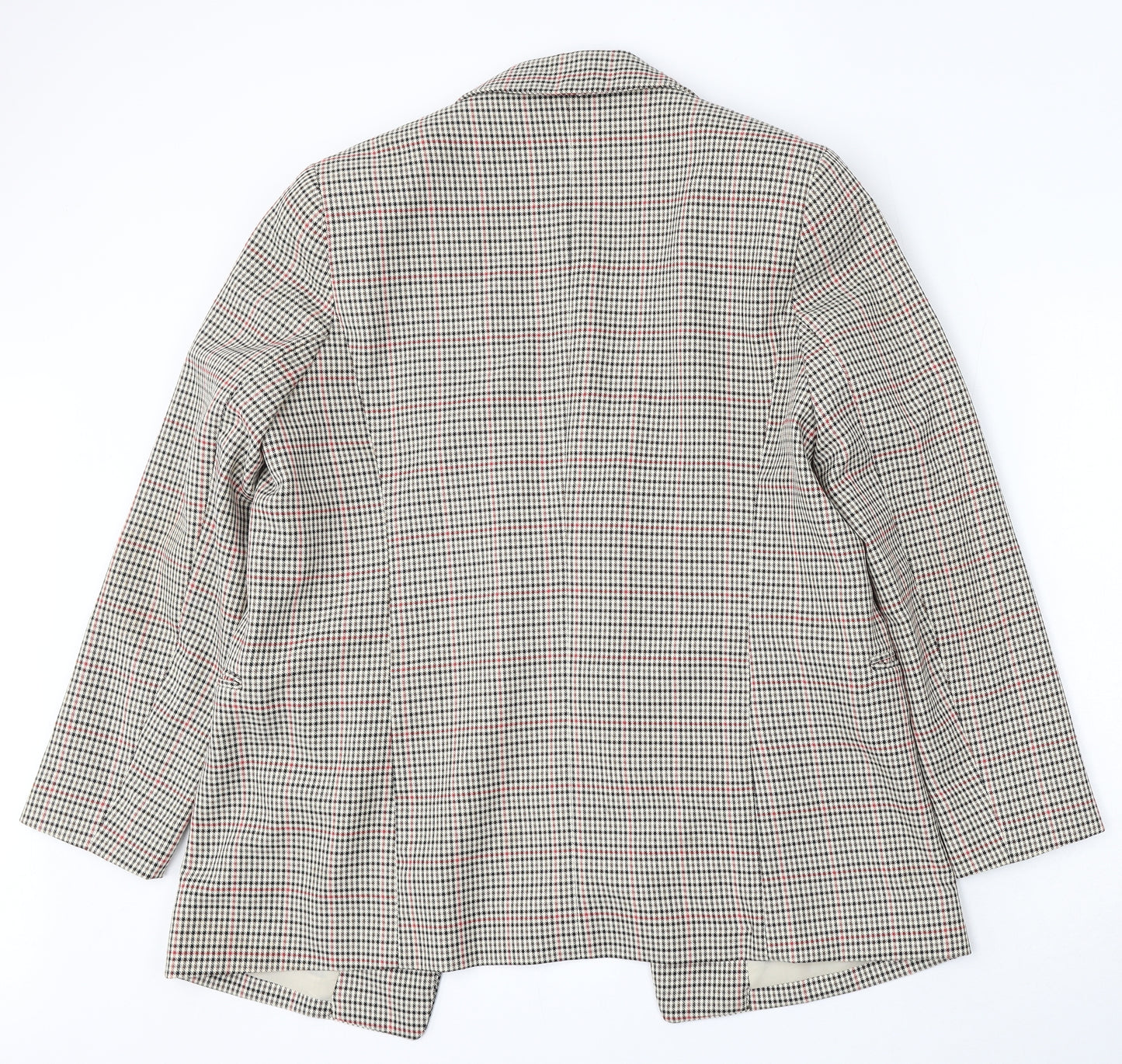 New Look Womens Multicoloured Gingham Polyester Jacket Blazer Size 16