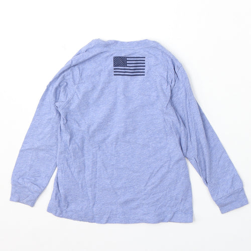 Ralph Lauren Boys Blue Cotton Basic T-Shirt Size 4 Years Round Neck