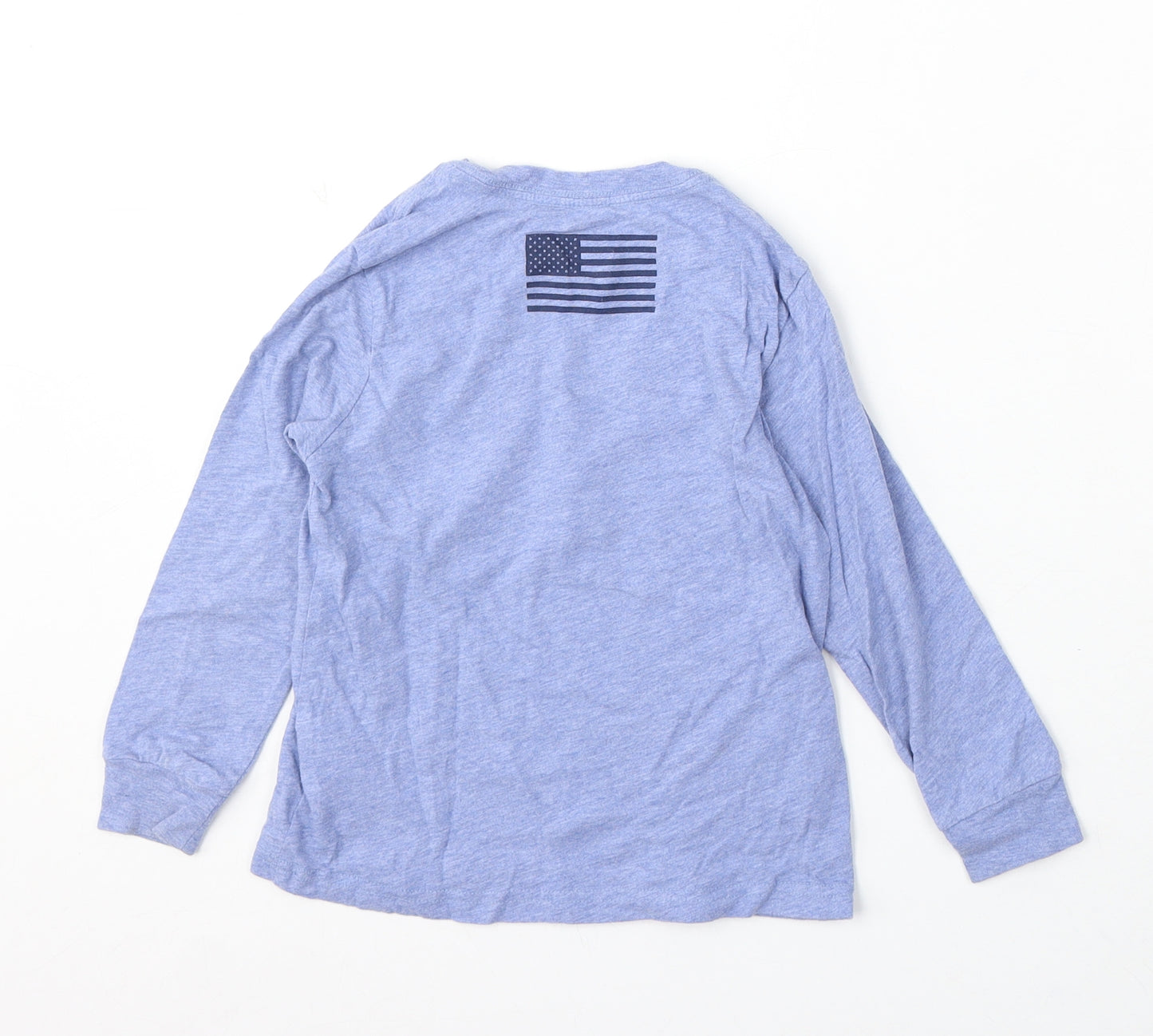 Ralph Lauren Boys Blue Cotton Basic T-Shirt Size 4 Years Round Neck