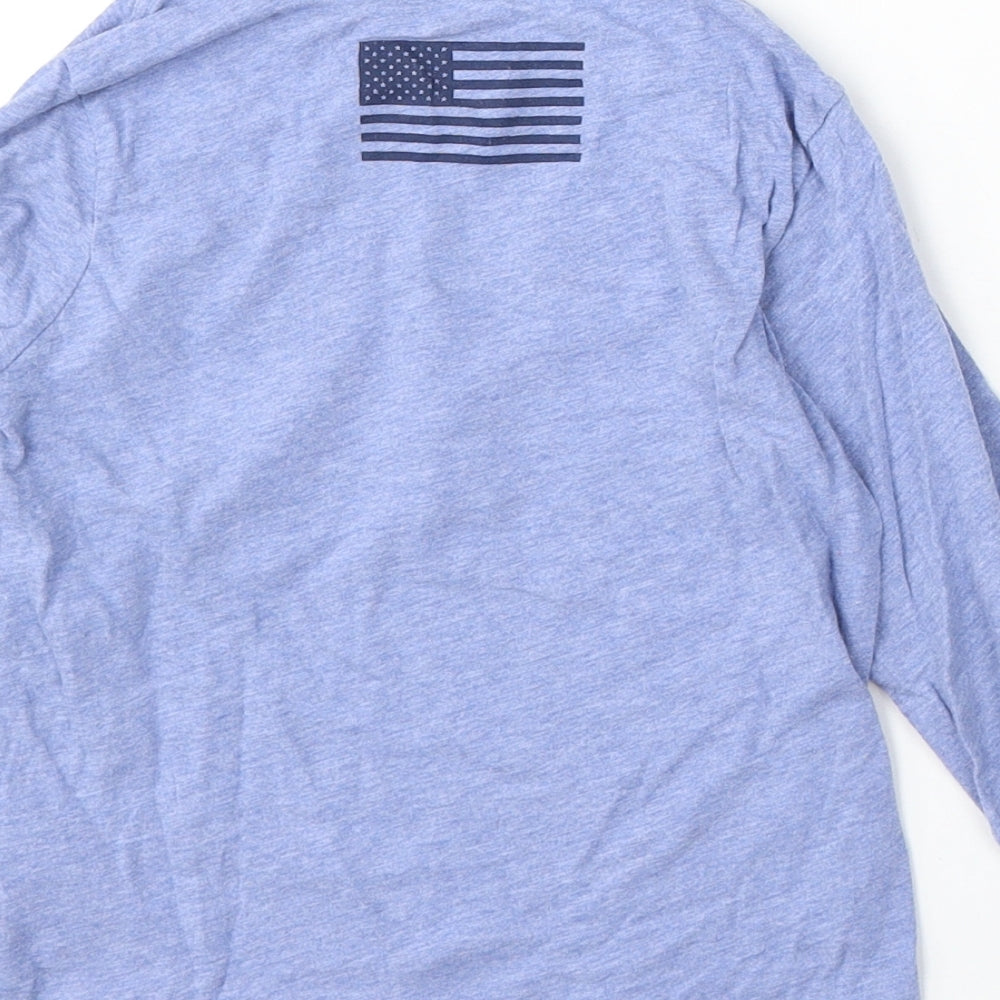 Ralph Lauren Boys Blue Cotton Basic T-Shirt Size 4 Years Round Neck