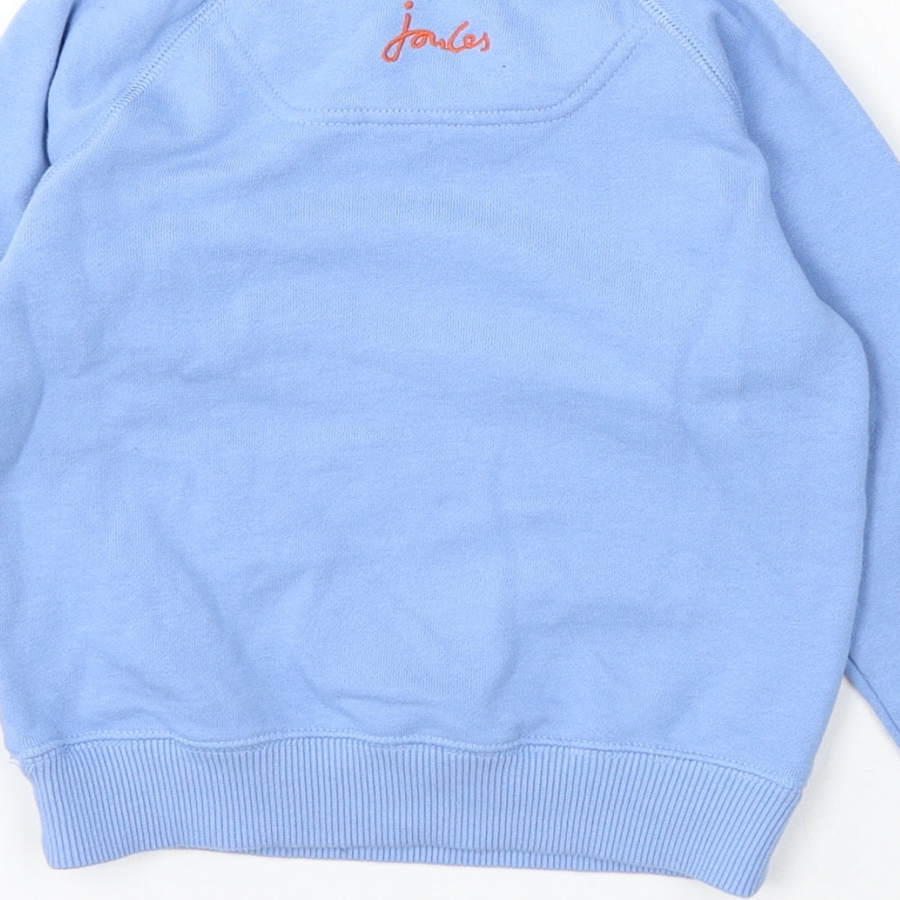 Joules Boys Blue Cotton Pullover Sweatshirt Size 4 Years - Dinosaur