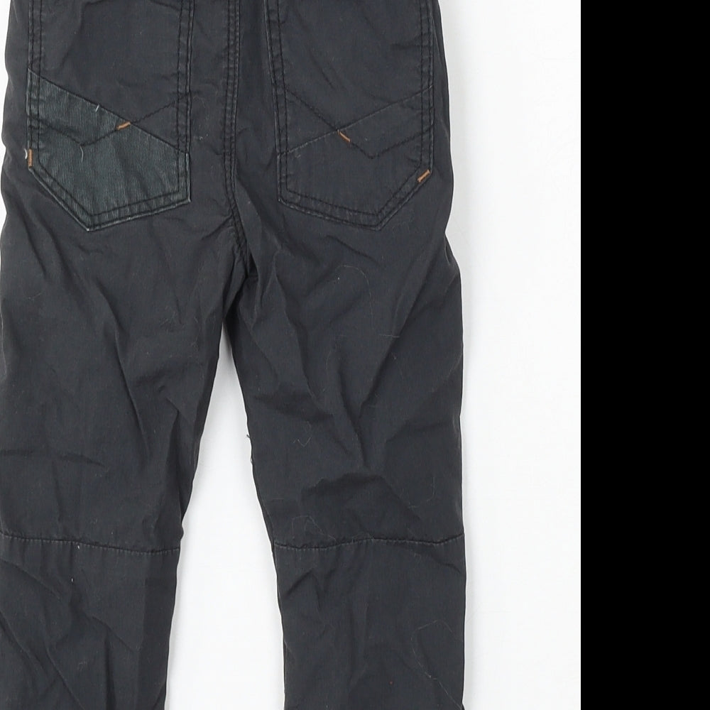 NEXT Boys Grey Cotton Cargo Trousers Size 18-24 Months Drawstring