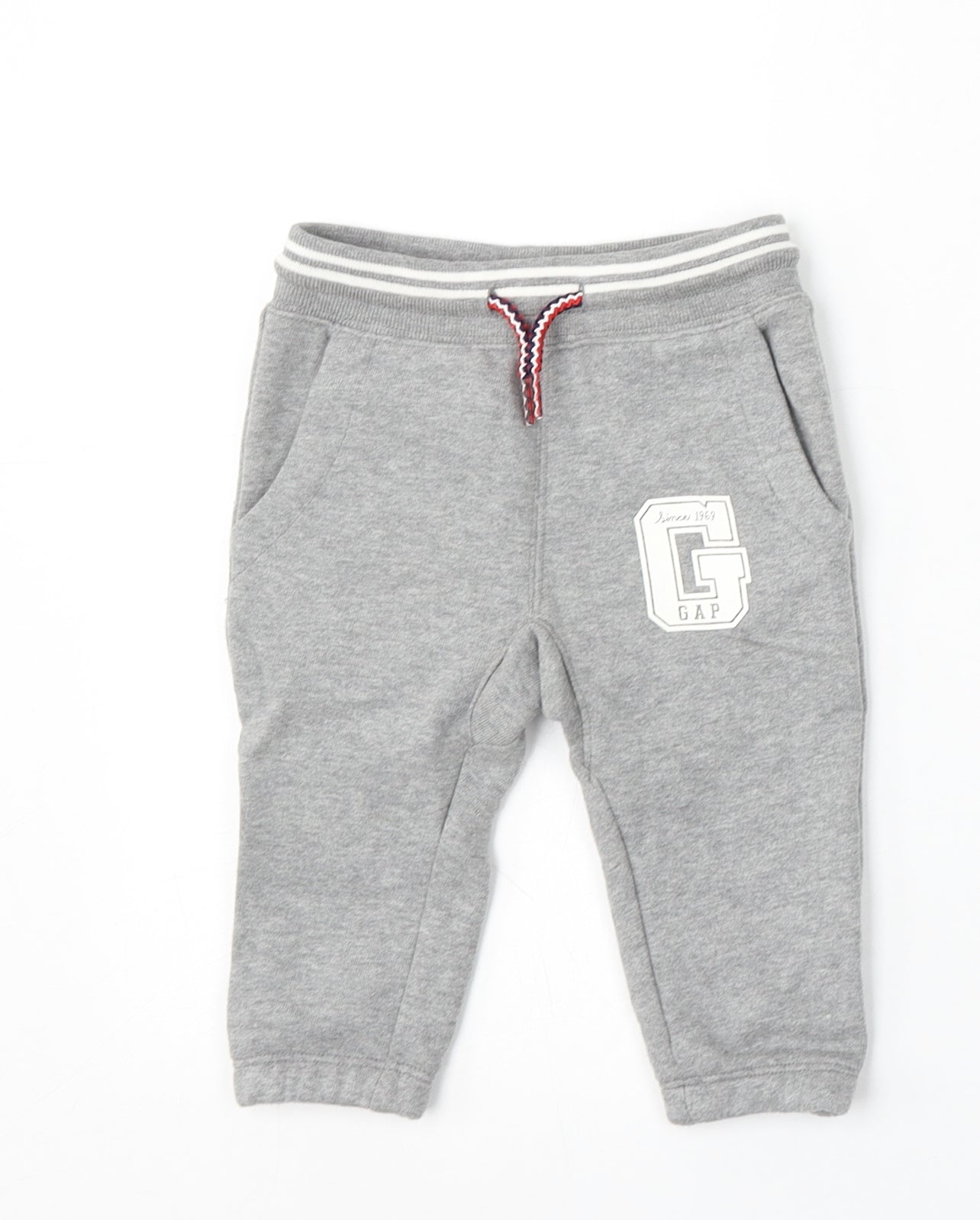 Gap Boys Grey Cotton Jogger Trousers Size 12-18 Months Drawstring