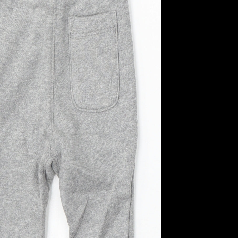 Gap Boys Grey Cotton Jogger Trousers Size 12-18 Months Drawstring