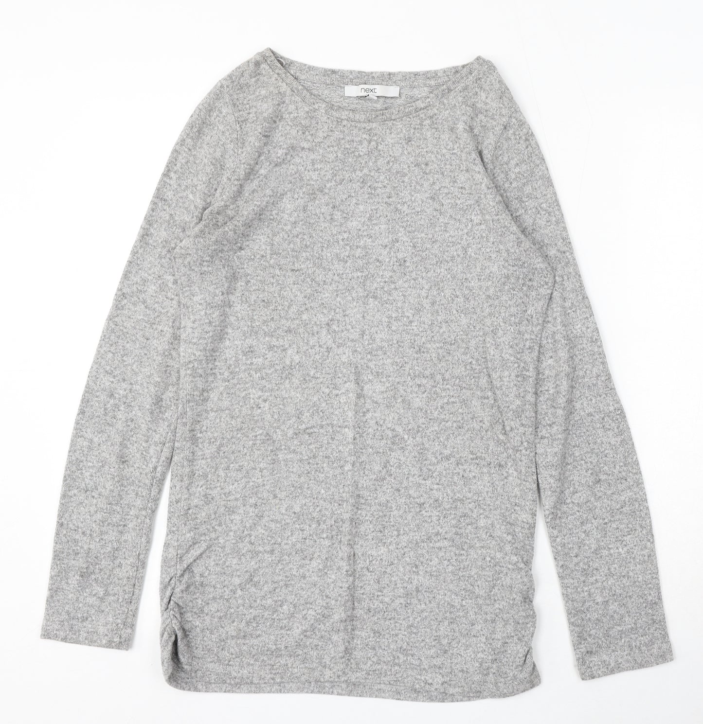 NEXT Womens Grey Round Neck Viscose Pullover Jumper Size 6