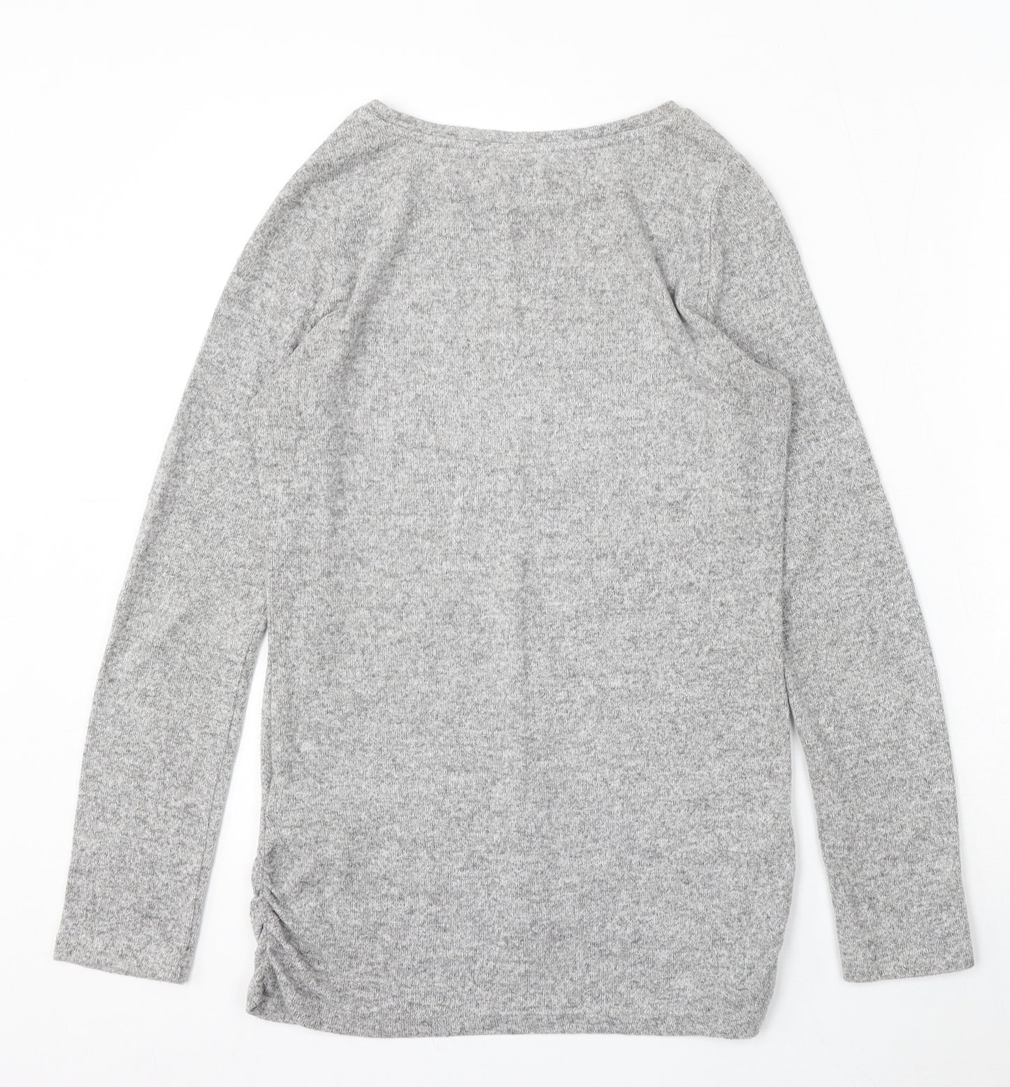 NEXT Womens Grey Round Neck Viscose Pullover Jumper Size 6