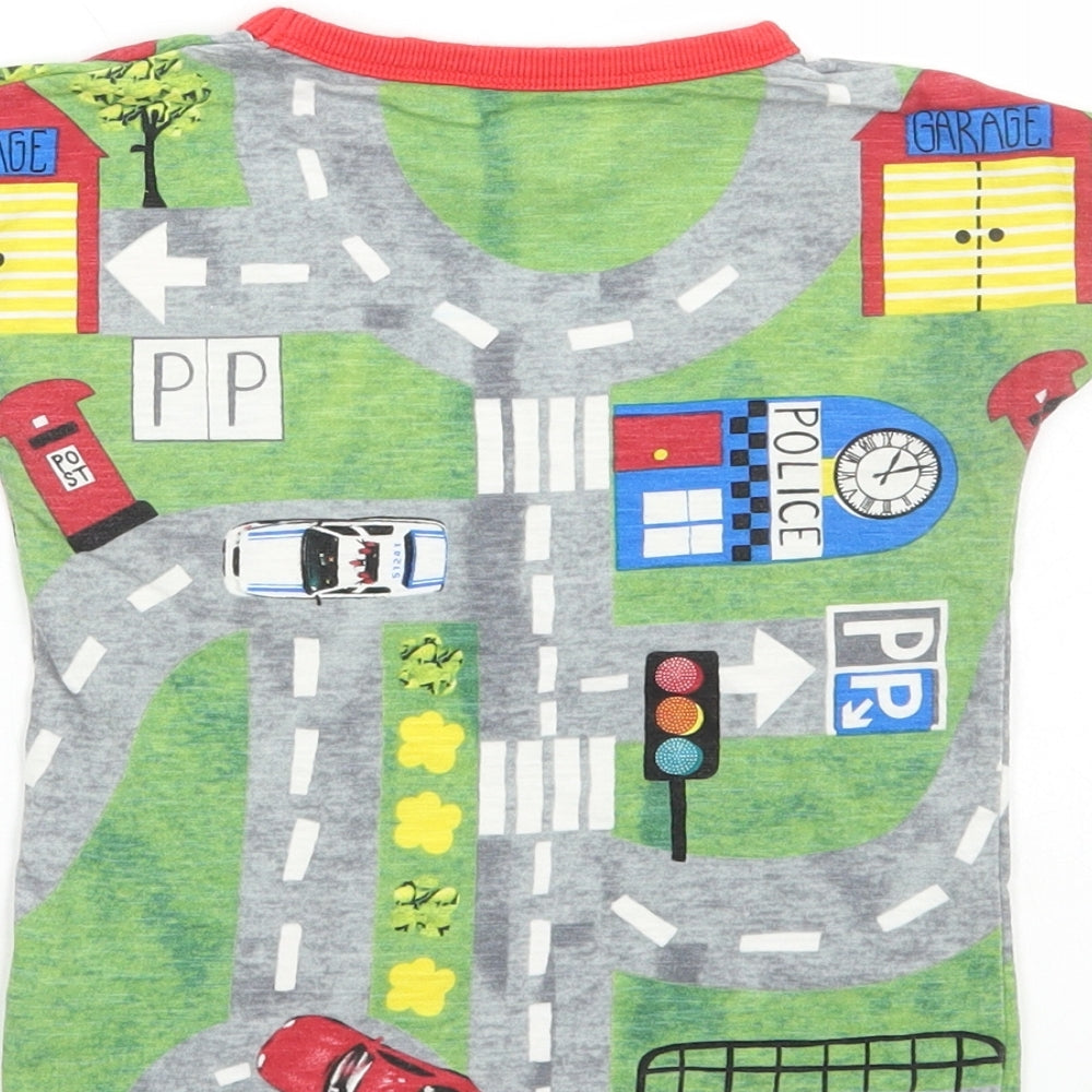 NEXT Boys Multicoloured Cotton Basic T-Shirt Size 12-18 Months Round Neck Pullover - Road