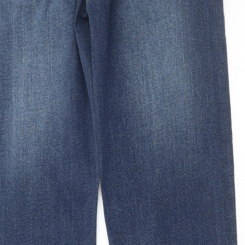 Bench Mens Blue Cotton Straight Jeans Size 32 in L32 in Regular Button