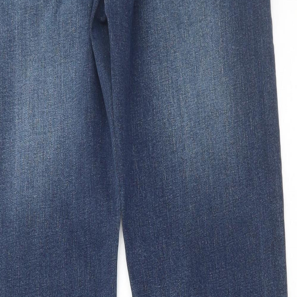 Bench Mens Blue Cotton Straight Jeans Size 32 in L32 in Regular Button