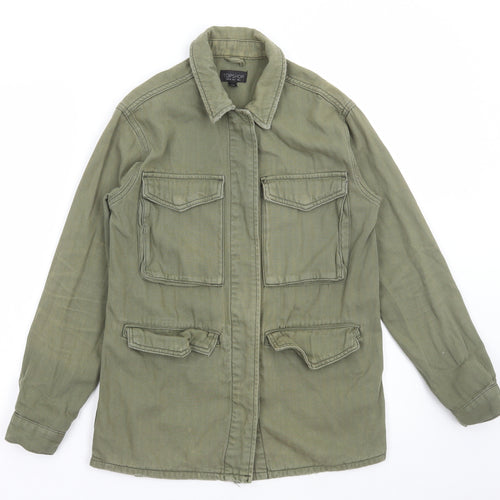 Topshop Womens Green Jacket Size 6 Button