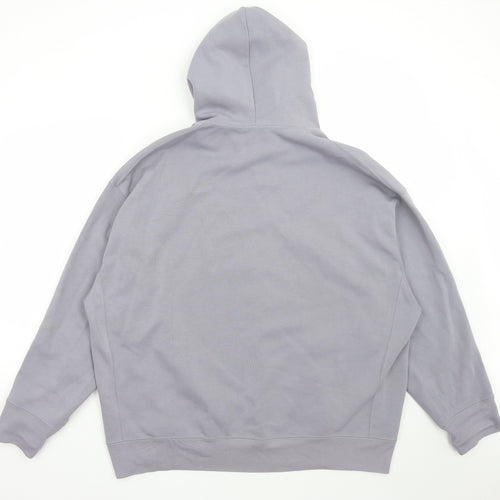 +J Mens Grey Cotton Pullover Hoodie Size XL