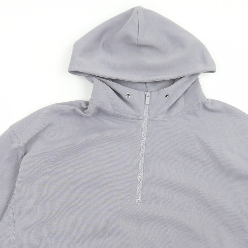 +J Mens Grey Cotton Pullover Hoodie Size XL
