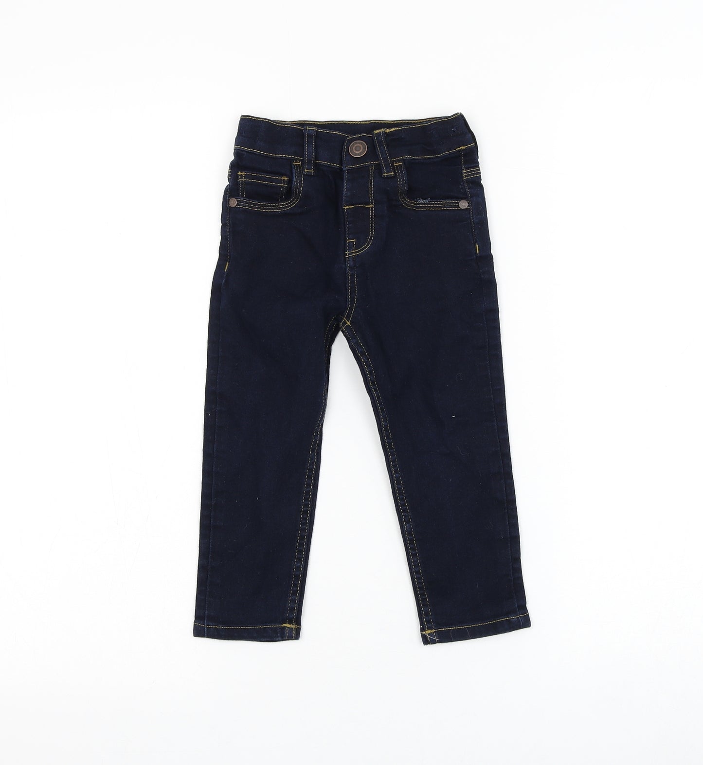 Matalan Girls Blue Cotton Capri Jeans Size 18-24 Months Pullover