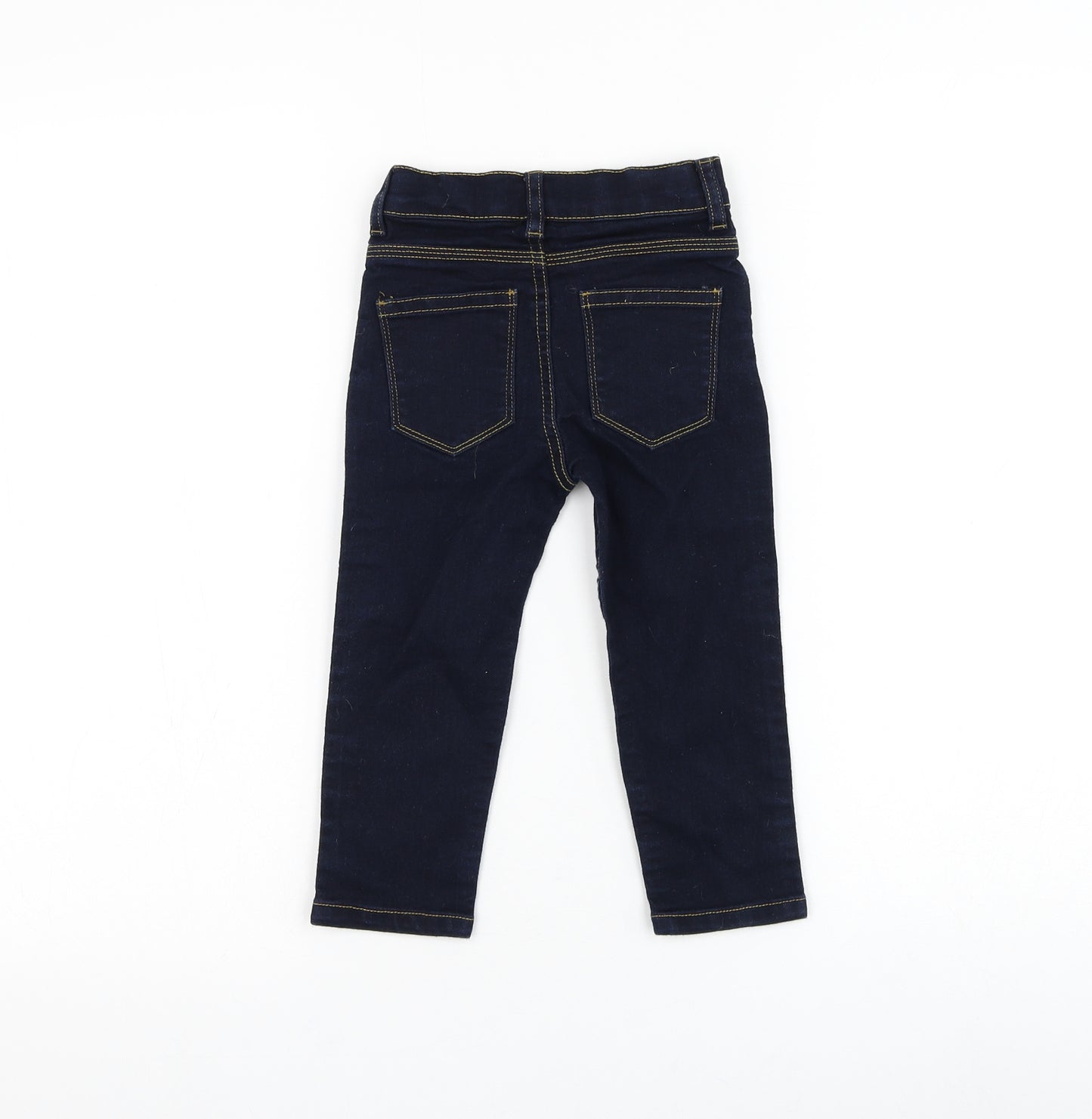 Matalan Girls Blue Cotton Capri Jeans Size 18-24 Months Pullover