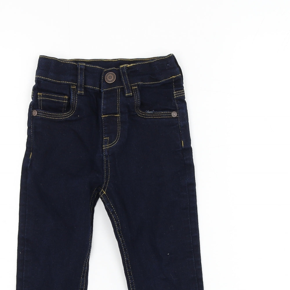 Matalan Girls Blue Cotton Capri Jeans Size 18-24 Months Pullover