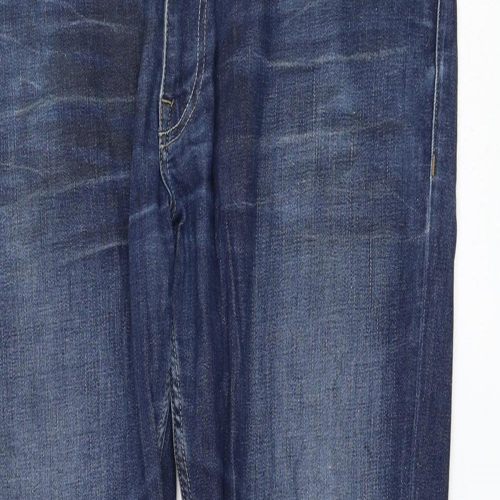 Mish Mash Mens Blue Cotton Straight Jeans Size 36 in L30 in Regular Zip