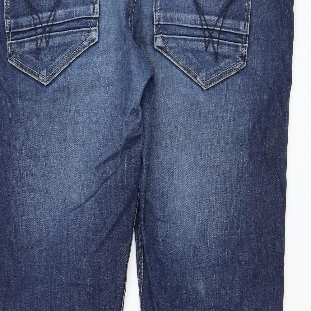 Mish Mash Mens Blue Cotton Straight Jeans Size 36 in L30 in Regular Zip