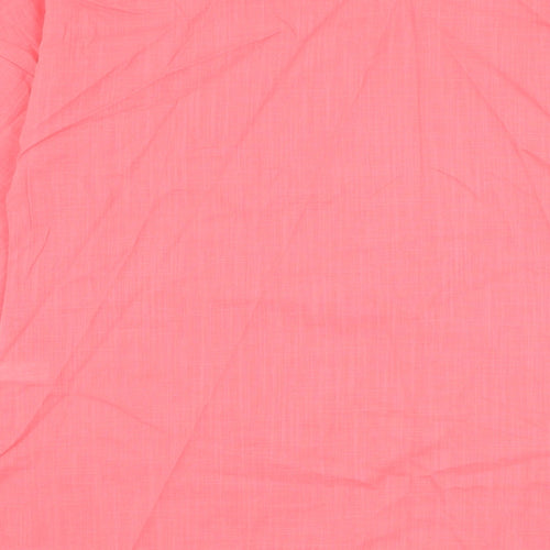 Preworn Womens Pink Polyester Basic Blouse Size XL Round Neck