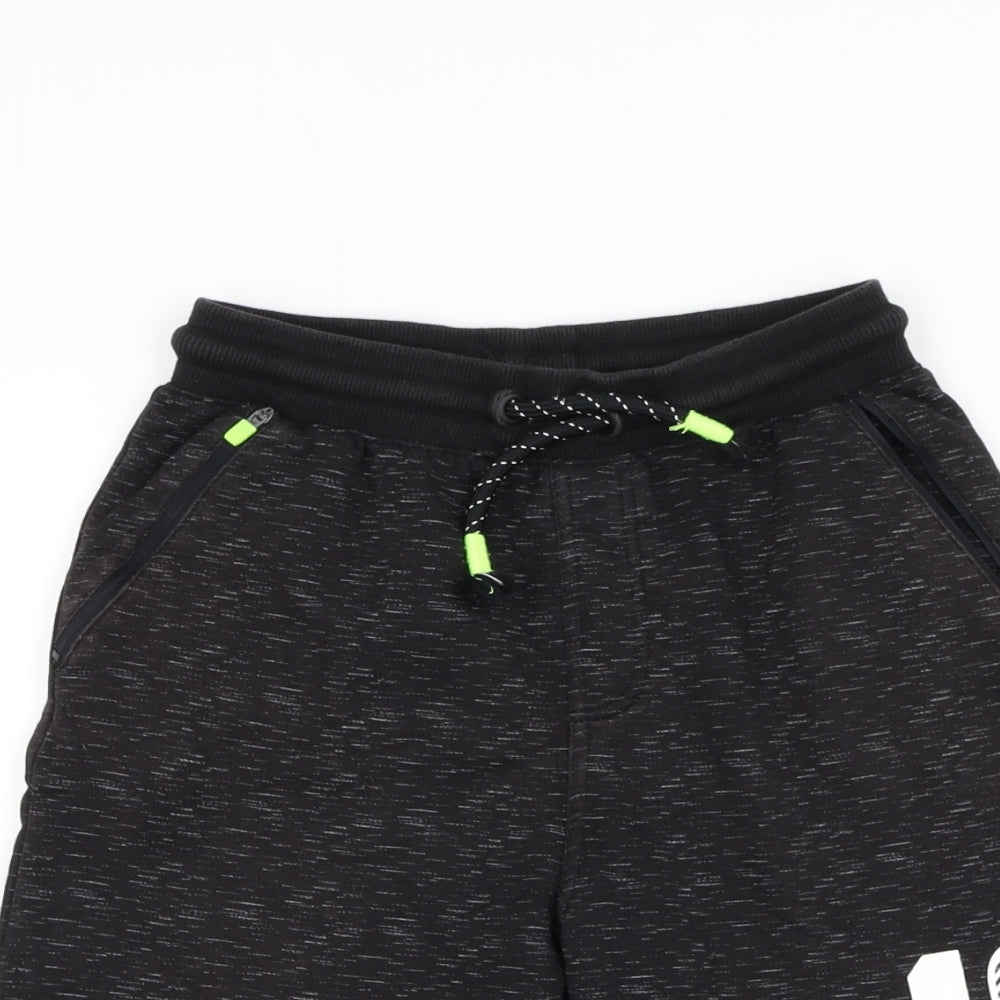 George Boys Black Cotton Sweat Shorts Size 11-12 Years Regular Drawstring - 19