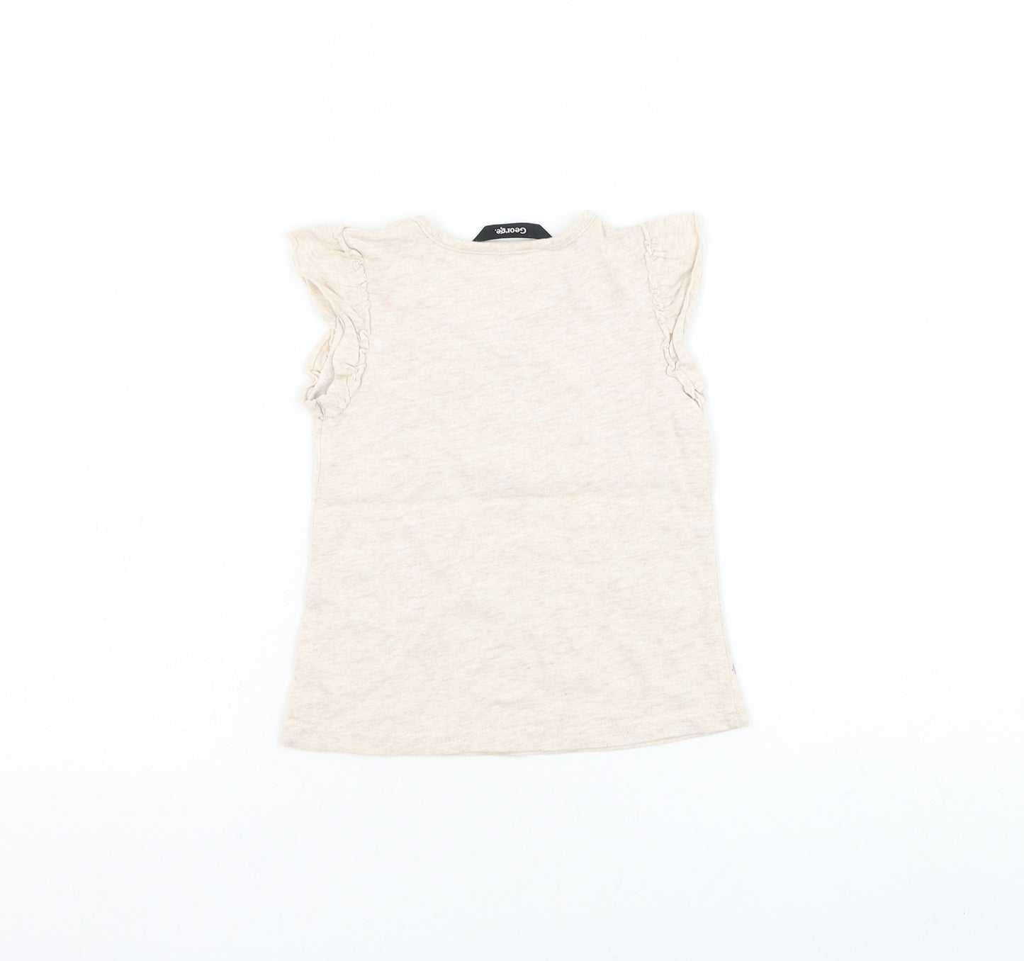 George Girls Beige Cotton Pullover Tank Size 12-18 Months Round Neck Pullover - Balloon