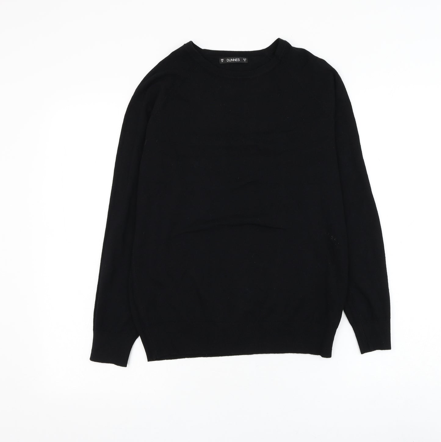 Dunnes Stores Womens Black Round Neck Viscose Pullover Jumper Size M