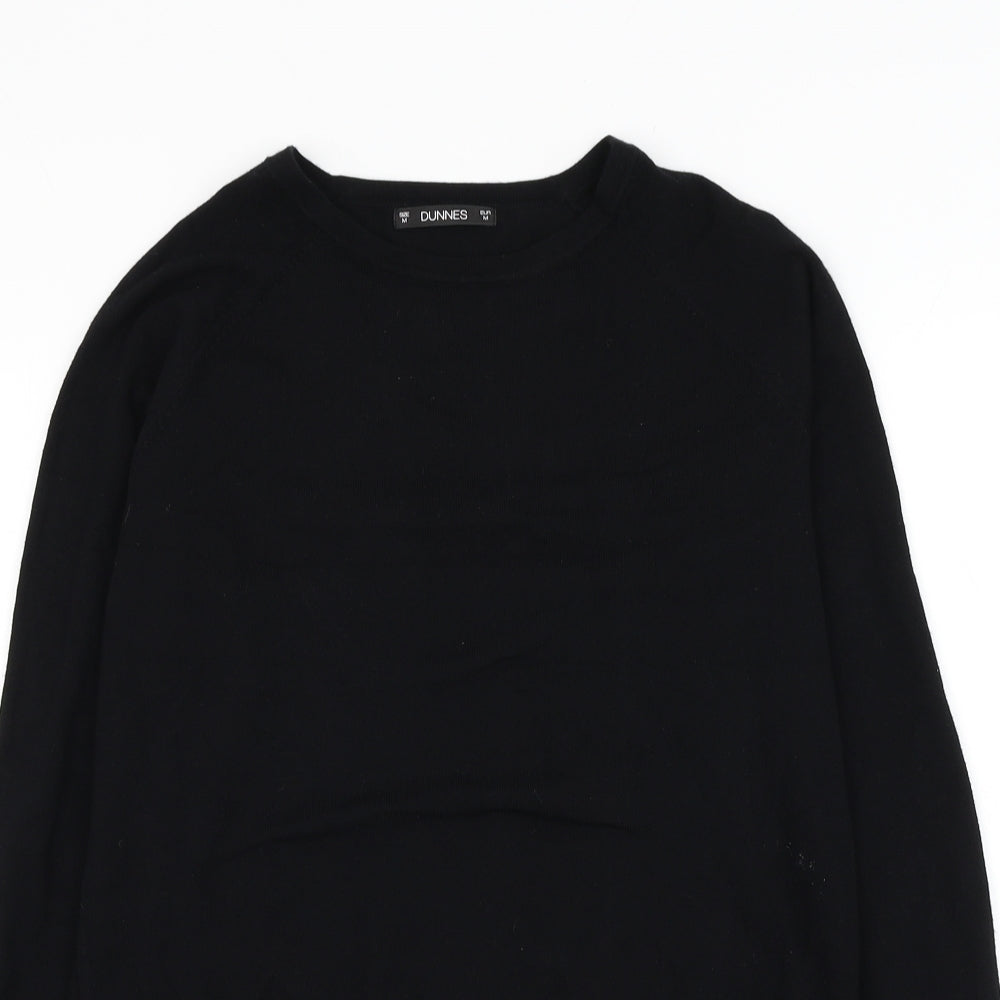 Dunnes Stores Womens Black Round Neck Viscose Pullover Jumper Size M