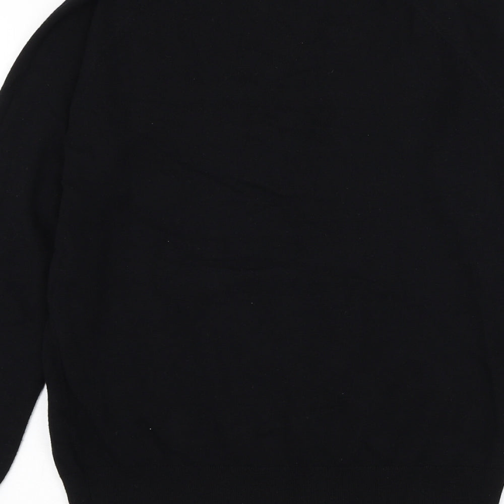 Dunnes Stores Womens Black Round Neck Viscose Pullover Jumper Size M