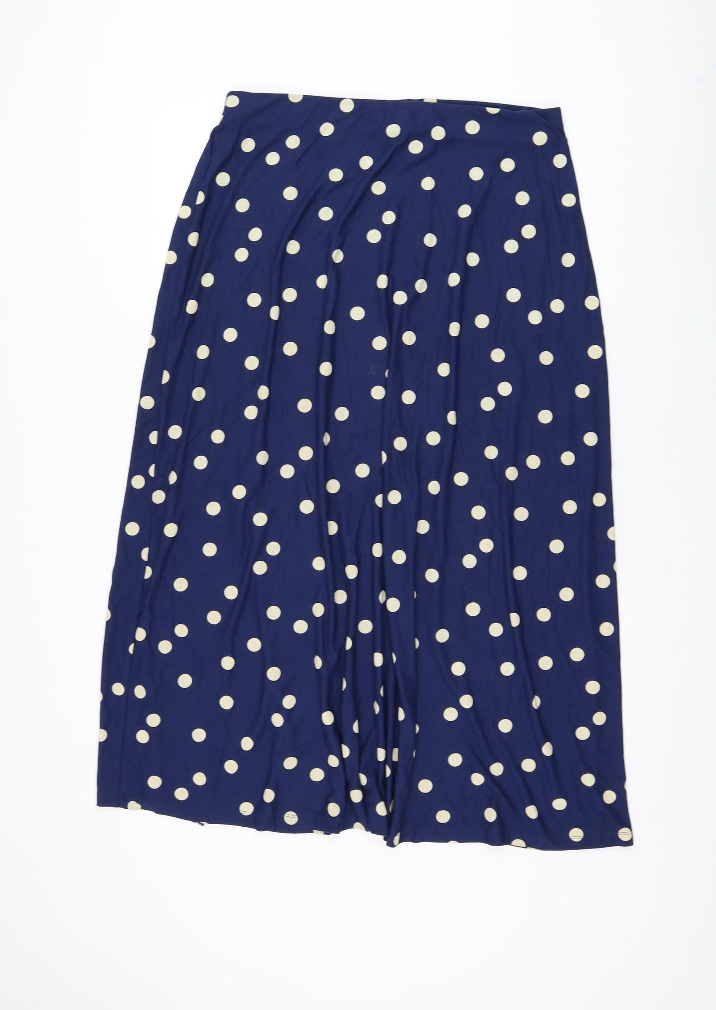 NEXT Womens Blue Polka Dot Viscose Flare Skirt Size 16