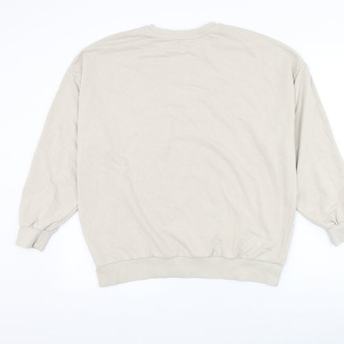 George Womens Beige Cotton Pullover Sweatshirt Size 8 Pullover - Michigan