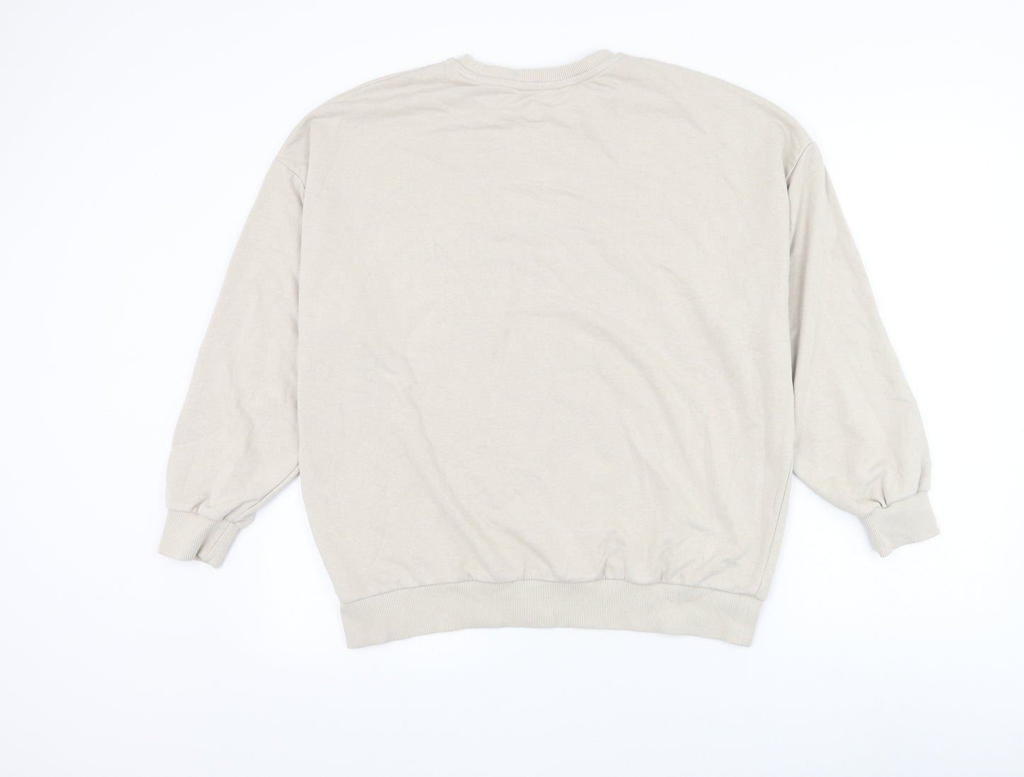 George Womens Beige Cotton Pullover Sweatshirt Size 8 Pullover - Michigan