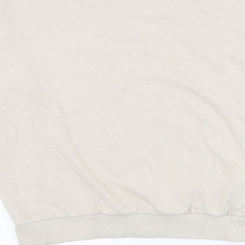 George Womens Beige Cotton Pullover Sweatshirt Size 8 Pullover - Michigan