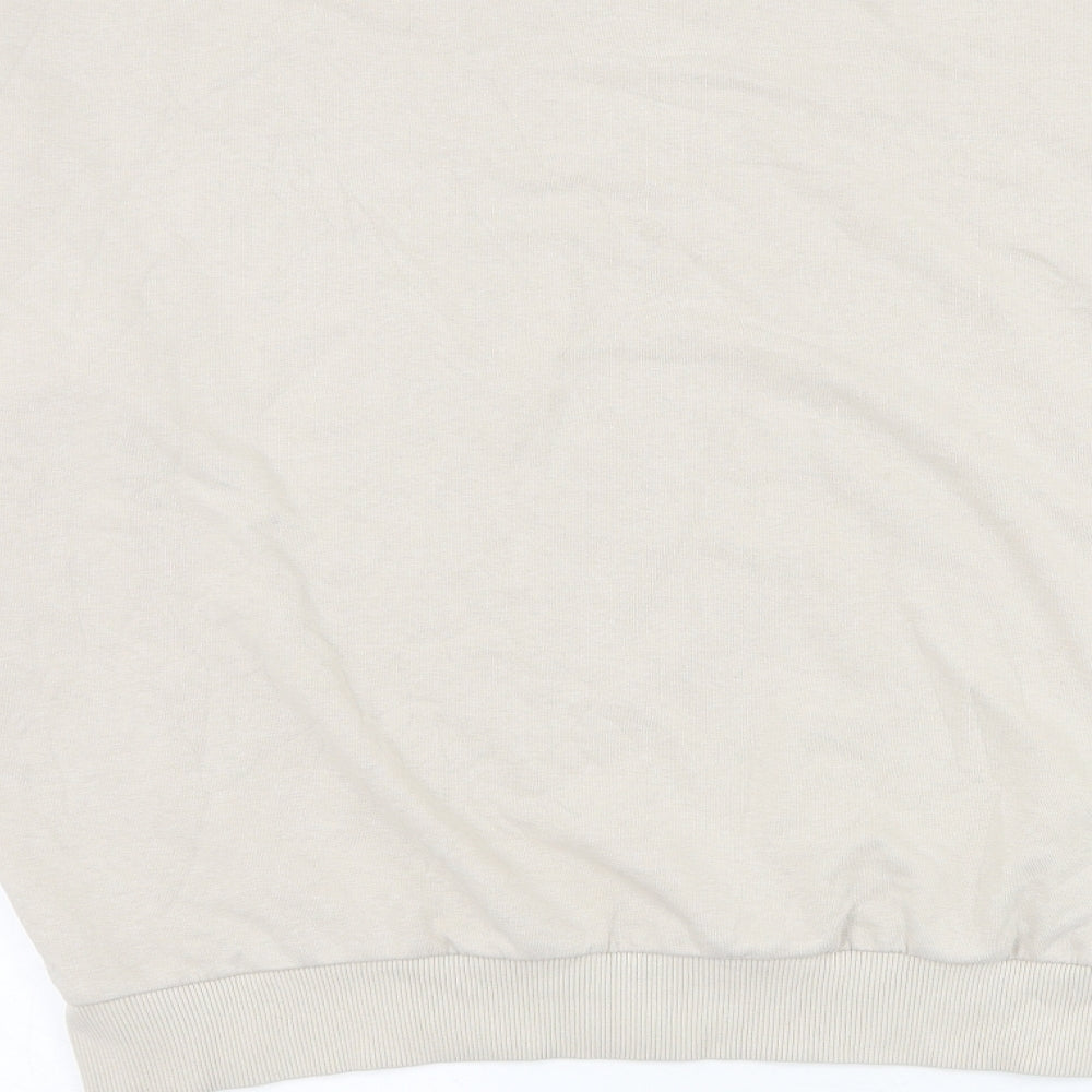 George Womens Beige Cotton Pullover Sweatshirt Size 8 Pullover - Michigan