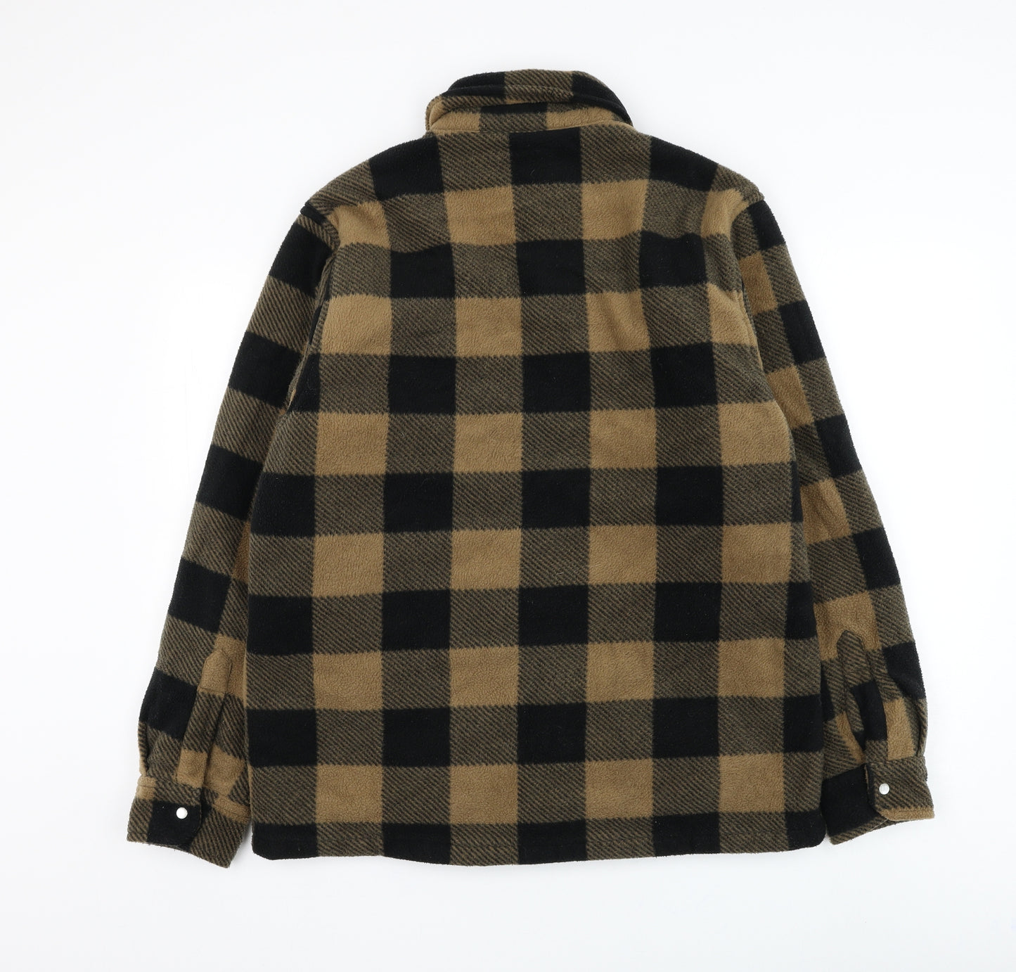 Dickies Mens Brown Check Jacket Size M Button
