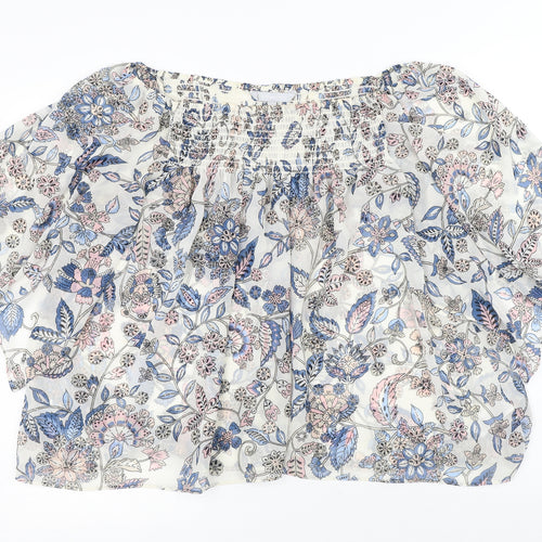 Red Herring Womens Multicoloured Floral Polyester Basic Blouse Size 14 Square Neck - Flowers