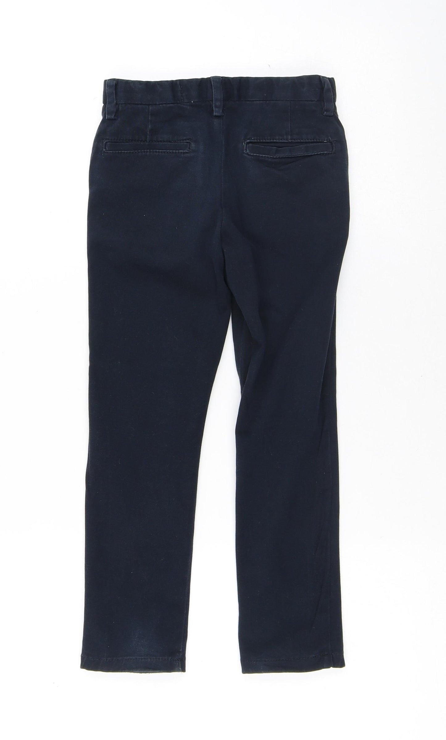 NEXT Boys Blue Cotton Chino Trousers Size 5 Years Regular Button