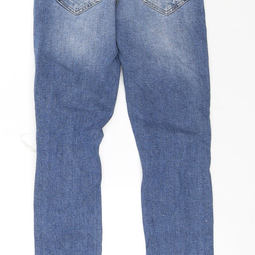 Boohoo Mens Blue Polyester Skinny Jeans Size 28 in L29 in Regular Button