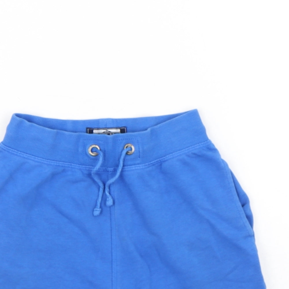 NEXT Boys Blue Cotton Sweat Shorts Size 4-5 Years Regular Drawstring